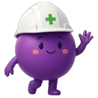 손을 흔드는 SafePlum 캐릭터